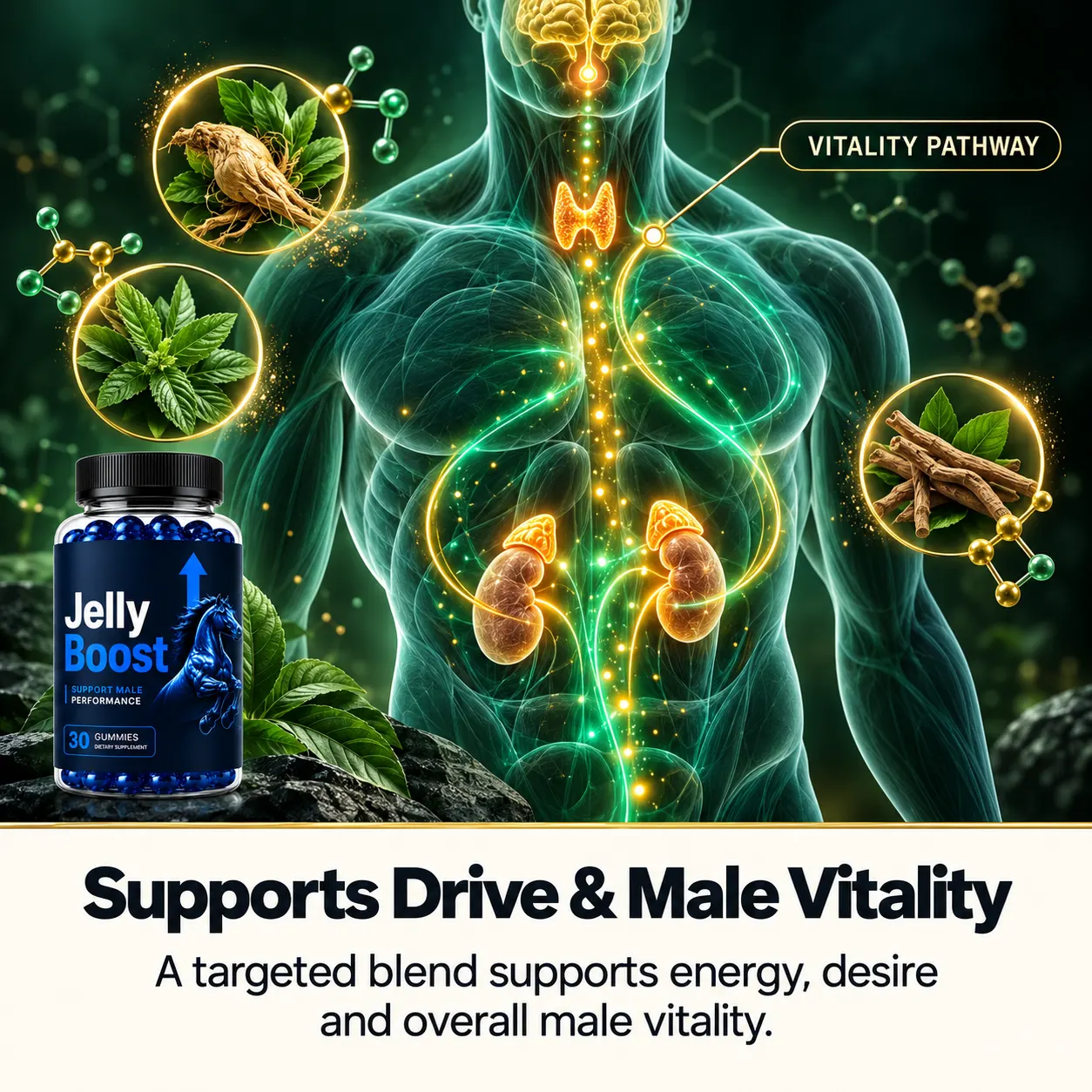 Illustration of stress response and adaptogen support from Ashwagandha